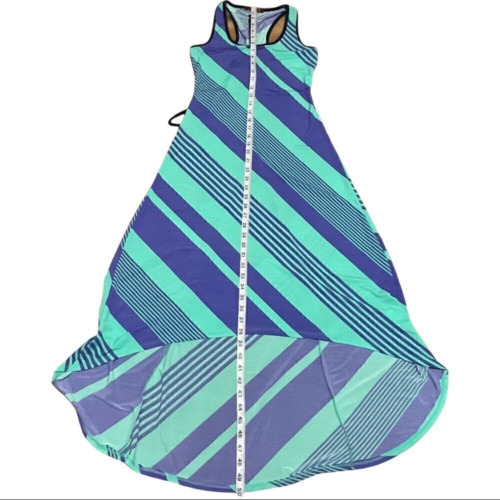 Silvergate Green Purple Striped High-Low Dress SMALL - Picture 14 of 15